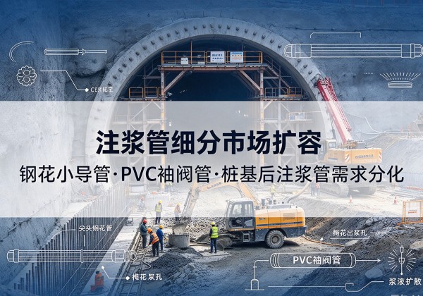 双辽注浆管细分市场扩容，隧道钢花小导管、PVC 袖阀管、桩基后注浆管需求分化
